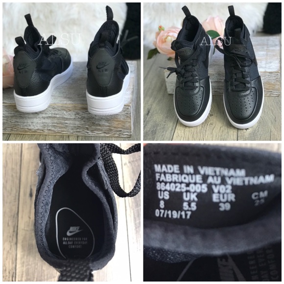 Nike Air Force Ultraforce MID Black White W AUTHEN - Picture 8 of 8